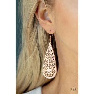 Posy Pasture Rose Gold Paparazzi Earrings (41)